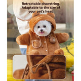 Layheld Cat Puppy Plush Outing Backpack Cute Bear Bee Design Anti-Escape Bag for Kitten Cat Small Dog Gift Choice