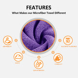 Dog Bathrobe Dog Robes for After Bath Shower Swimming Dog Drying Towel Super Absorbent fit for Small Medium Large Breeds - Purple - XL
