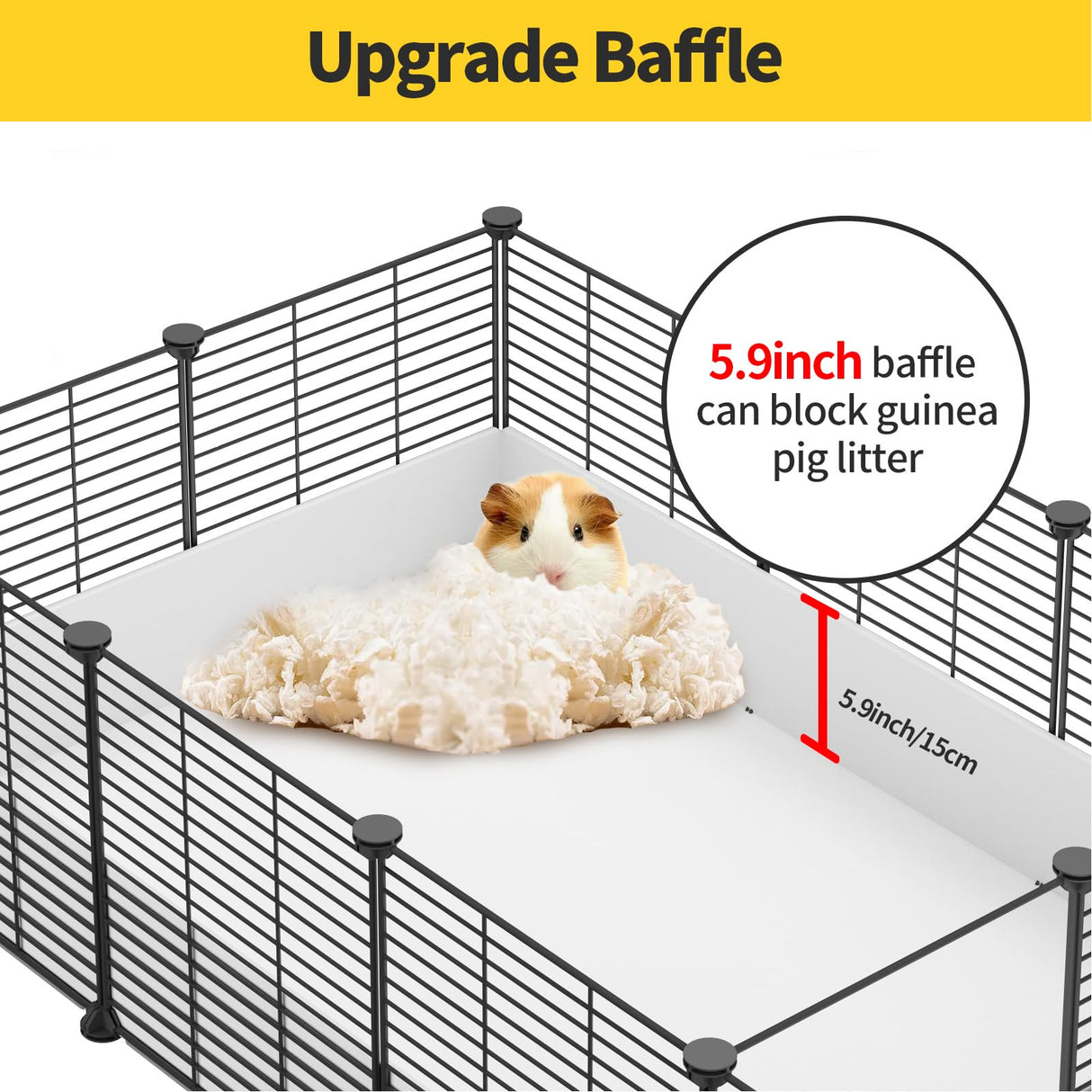 Oneluck Guinea Pig Cage,Indoor Habitat Cage with Waterproof Plastic Bottom,Playpen for Small Pet Bunny, Turtle, Hamste, Loft and Partition