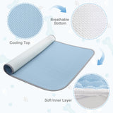 Buvlnee Summer Dog Cooling Mat Washable Ice Silk Self Cool Pad for Small Medium Large Dogs and Cats, Pet Sleeping Pad for Crate, Bed, Indoor & Outdoor Floor, Car Seats