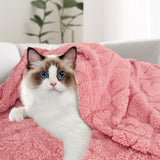 MACEVIA Fluffy Fleece Dog Blankets,Warm Soft Fuzzy Pets Blanket for Puppy,Small,Medium,Large Dogs and Cats,Plush Pet Throws for Bed,Couch,Sofa,Travel(40x60 Inch,Pinkt)