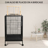 FrgKbTm Natural Wood Bird Playground Parrot Perch Playstand Play Gym Stand Playpen Perches Ladder Swing Platform with Toys Exercise Playgym for Luonfels,Budgie,Cockatiels,Conures,Parakeets,Lovebird