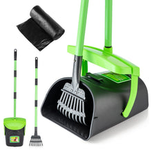 Load image into Gallery viewer, MXF Pooper Scooper Swivel Bin &amp; Rake Kit with 20 Waste Bags, 36.6" Long Handle Adjustable Portable Non-Breakable Dog Pooper Scooper for Large Medium Small Dogs, Poop Scooper for Lawn Yard Dog Kennel
