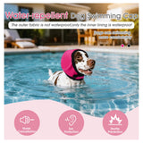AuraPaw Dog Calming Hoodie for Noise Reduction Anxiety Relief,Dogs Ear Head Cover,No Shake Ear Wraps for Dogs,Dog Ear Headband Muffs Head Wraps for Grooming Firework Force Drying,Rosered,L