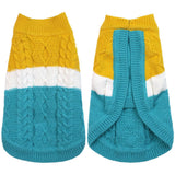 SHIAOMIN Knitted Dog Sweater - Color Block Thick Warm Dog Clothes Pet Winter Coat, Puppy Outfits Cat Apparel for Small Medium Dogs Cats Boy Girl Pet (XX-Large)