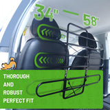 Metal Dog Barrier for Cars, SUVs, Trucks, Adjustable Universal Pet Gate Vehicle Divider for Back Front Seat, Heavy Duty Dog Separator for Car, Easy Install, 34"-58" Width, with Elastic 6 Ropes