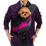 PUCEWMY Small Dog Sling Carrier, Sling Pet Pouch to Wear Medium Dog Cat Travel Breathable, Soft-Sided Crossbody Puppy Carrying Purse Bag, L, Rose