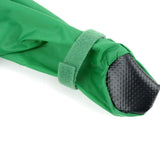 PAIDEFUL Small Dog Full Body Coverage Raincoat Solid Four-Leg Onesie Rain Jacket Waterproof Hoodie Puppy Clothes Button Lightweight Cats Costume, Green, XXL