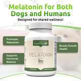 Lignans for Life Melatonin for Dogs & People, 6mg - 120 Capsules - Capsules - Pet Treats - Vitamins for Overall Health