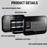 Vertmuro Indoor Bug Zapper, Powerful exterminator with removable tray, Portable Gnat Fly Trap for Home, Kitchen, Bedroom, Office, Black