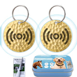 Natural Flea & Tick Repellent Collar Pendant for Dogs & Cats –12-Month Water-Resistant Biomass Energy Pet Shield – Safe for Pets When Used as Directed – Gift Ready (One Size- 2packs)