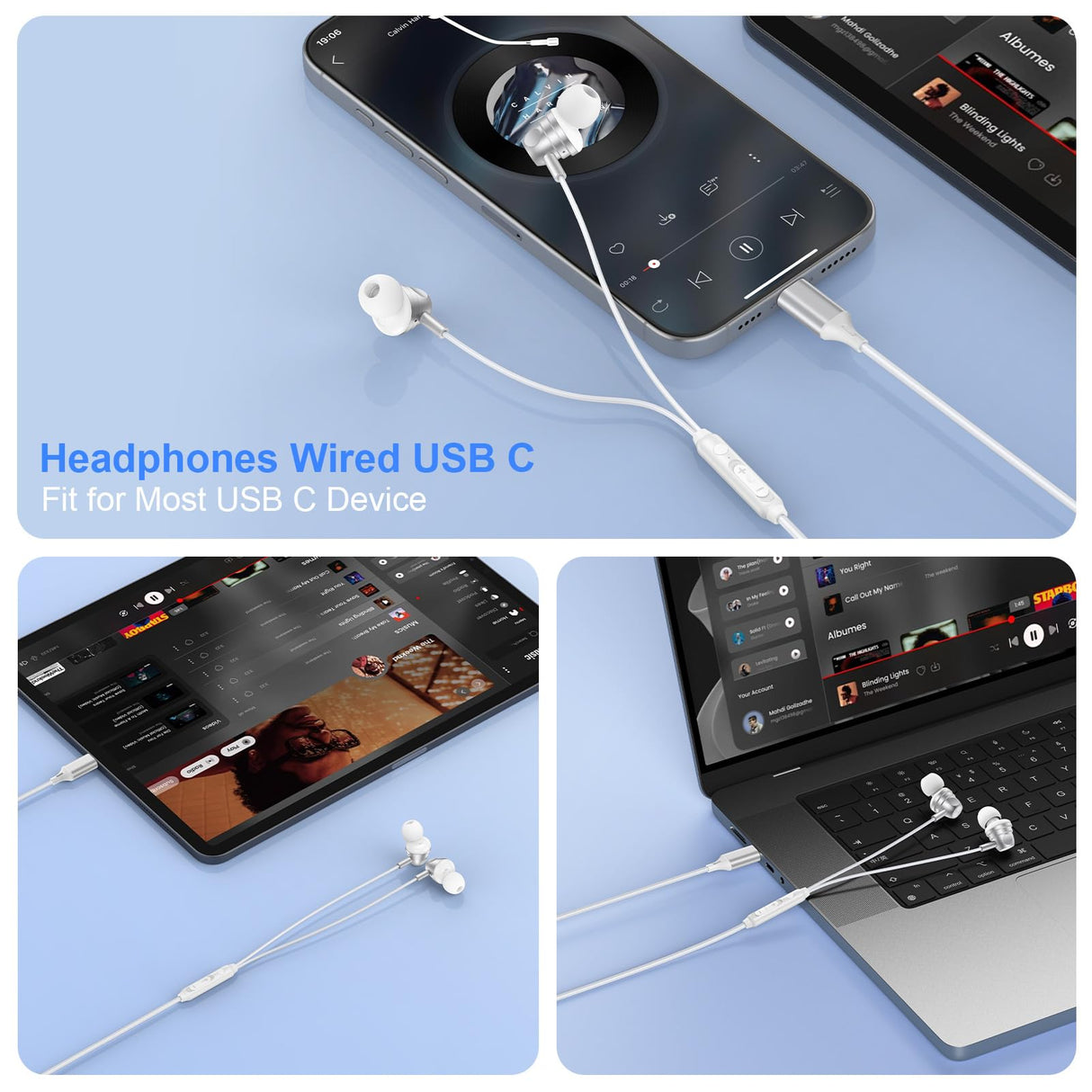 Wired Earbuds for iPhone 17e/17/17 Pro/17 Pro Max/16e/16/16 Plus/16 Pro Max/15 Plus/15 Pro/15 ProMax Ear Buds USB C Wired Headphones Type C Earphone with Microphone, Volume Control, Noise Canceling