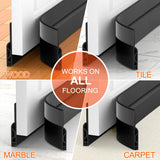 Ormein Door Draft Stopper, Adjustable Weather Stripping Seal for Cold Insulation, Bottom/Under Sweep for Exterior & Interior Doors, Seal Blocker Noise, Black, 39 inches