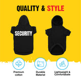 Glow in The Dark Dog Security Sweatshirt - Stretchy Cotton Tank Top Hoodie for Dogs - Premium Breathable Sleeveless Dog Sweaters with Fluorescent Printing