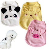 PayaSnug 3PCS Dog Shirt Set with D-Ring – Soft Breathable Dog Clothes for Small, Medium & Large Dogs, Pink Pig, Yellow Bear and Panda Pattern Puppy Shirt, Sleeveless Pet Tank Top