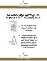 Sauna Shield Sauna Wood Oil - 1 Liter (33.8 fl oz) - 100% Pharma-Grade Paraffin Oil | Protects & Nourishes Sauna Wood | Solvent-Free, Unscented, Covers 150+ Sq Ft | for Traditional & Infrared Saunas