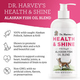 Dr. Harvey's Health & Shine Alaskan Fish Oil Blend for Dogs - Supports Healthy Heart, Brain, and Eyes (16 fl. oz.)