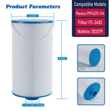 Mamokin 303279 Hot Tub Filter Replaces Filbur FC-2402, 5CH-37, PFF42TC-P4, 78460 and Lifesmart, AquaTerra, Fantasy, Freeflow, Simplicity, Bermuda, Aspire, Azure, Spa Filter-2 Pack