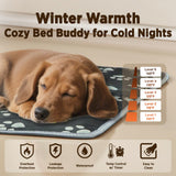 furrybaby Pet Heating Pad, Waterproof Dog Heating Pad Mat for Cat with Durable Anti-Bite Tube Indoor for Puppies Dogs Cats (1 Pack Black, 40 X 28in, Temp Adjustable)