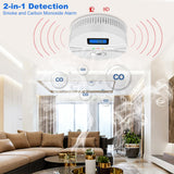 Smoke and Carbon Monoxide Detector with Batteries,2-in-1 Smoke Detector Carbon Monoxide Detector Combo,Smoke and Carbon Monoxide Alarm with Test Button and Digital Display