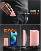 Hand Warmers Rechargeable, 2 Pack 4000mAh Electric Handwarmer, Portable Pocket Heater Handwarmers, Gifts for Men, Women, Christmas, Outdoor, Indoor, Golf, Camping, Hunting Accessories