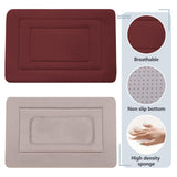 JoicyCo Dog Bed Soft Dog Crate Bed Pad Mat, 48 in Non Slip Bottom Washable Beds for Extra Large Dogs, Pet Bed Mattress Kennel Pad, Dark Red