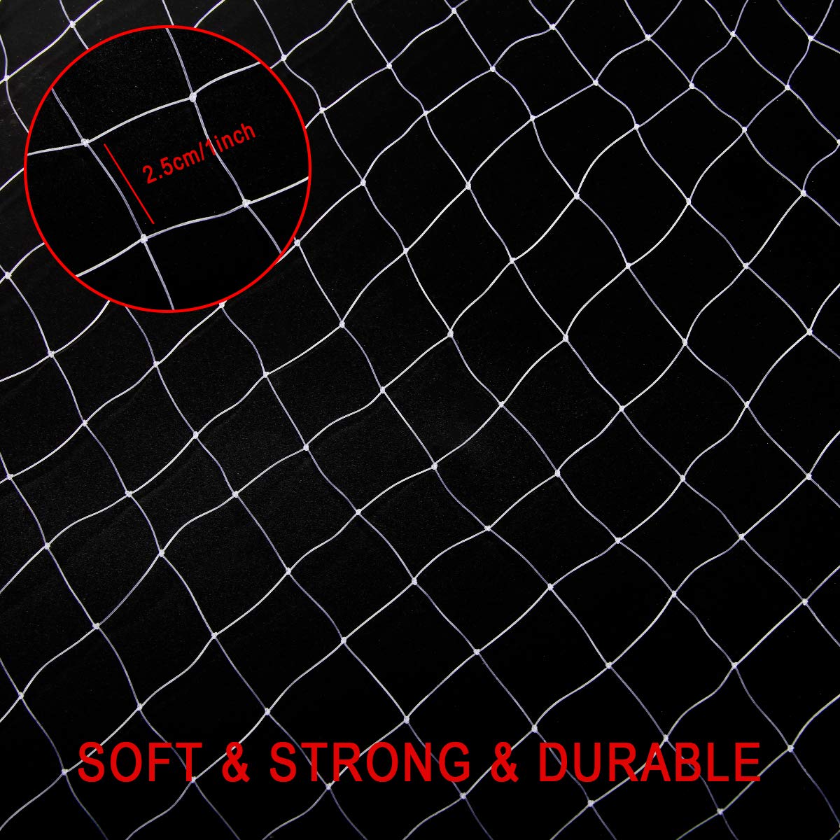 Coolrunner Anti-Bird Netting, 33FT x 16.4FT Bird Net, Nylon Garden Netting with 100Pcs Cable Ties Protect Garden Farm Fruit and Vegetables from Birds, Deer