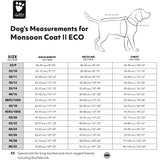 Hurtta Monsoon Coat II ECO, Wet Weather Dog Raincoat Coat, Peacock, 9 in