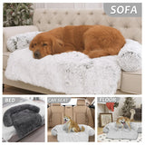 Tinaco Calming Dogs/Cats Bed Mats, Dog Pad Washable Removable Couch Cover, Plush Long Fur Mat for Pets, Waterproof Lining, Perfect for Small, Medium and Large Dogs and Cats (Gradient Gray, 36"x31")