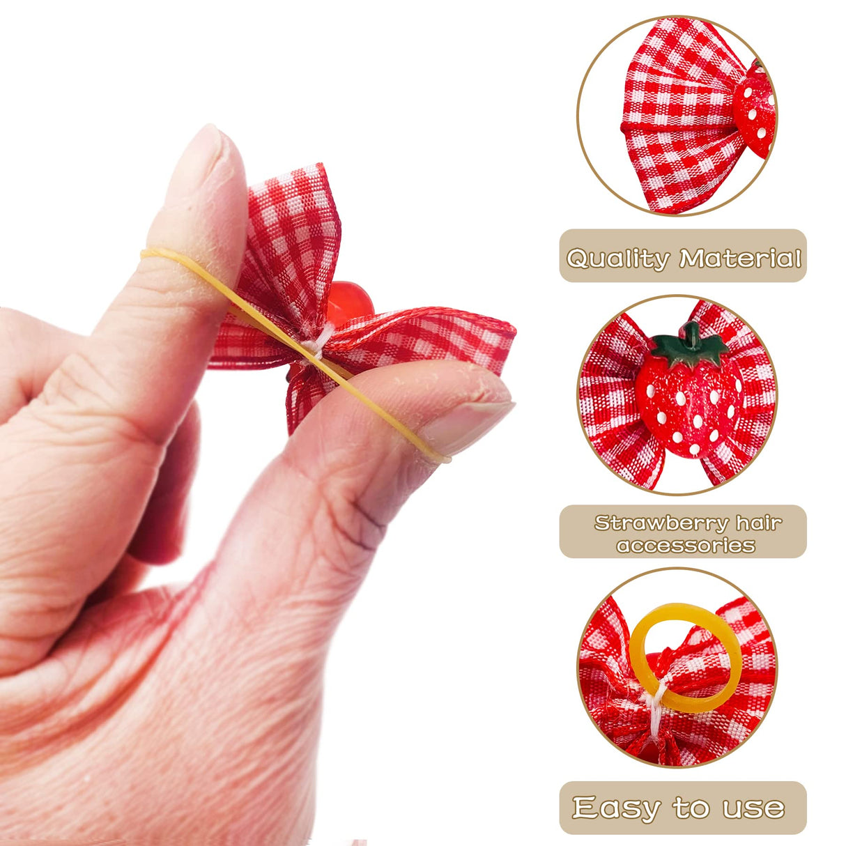 JpGdn 100pcs/50pairs Dog Hair Bows Grooming Bulk with Rubber Bands in Mixed Colors Radom Pattern Toknot Bowknot Elastic for Small Medium Doggy Puppy Yorkie Shih Girl Femal HairAccessories