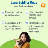 Pet Wellbeing Lung Gold for Dogs - Respiratory Support for Canine Lungs, Healthy Immune Defenses, Lower Respiratory Tract - NASC Certified & Vet-Formulated - 2 oz Liquid