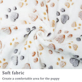 1 Pack 3 Blankets Super Soft Fluffy Premium Fleece Pet Blanket Flannel Paw Printed Throw for Dog Puppy Cat (Large 41x31'', Beige, Grey, Navy)