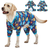 LovinPet Pajamas for Large Dogs, Lightweight Stretch Knit Pullover Dog Shirt, Marine Life Print, Pet Pajamas for Dogs, Large Breed Dog Jammie, PJ's for Pitbulls, Pet PJ's, 2XL