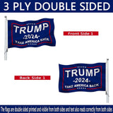 Trump 2024 Flag Double Sided 4x6 Outdoor- Donald Trump Take America Back Flags Banner Heavy Duty Durable Polyester 2024 Trump for President Flag with 2 Brass Grommets 4 Rows Stitched