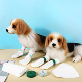 Sunnymove 100 Pcs Disposable Dog Paw Protector Adjustable Pet Boots Dog Feet Covers for Paw Protection with Self Adhesive Bandage for Small Medium Large Dogs Indoor Outdoor Walking Foot Muffs