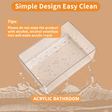 kathson Hamster Sand Bath Box Transparent Acrylic Small Animals Shower Bathtub Guinea Pigs Digging Sand Container Cage Accessories for Lemmings Gerbil Mice Hedgehog Chinchilla (Rectangle)