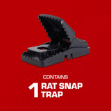 Tomcat Rat Snap Trap, for Home and Farm Use, Kills Rats, Removable Bait Cup, Easy-Set Features, 4-Pack