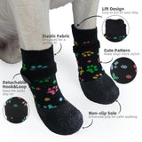 PUPTECK Anti Slip Dogs Shoes for Hot/Cold Pavement, Senior Booties, Rubber Boots & Paw Protectors for Small Medium Large Size Dogs to Prevent Licking, Grippy Socks for Hardwood Floors, Paw, XL