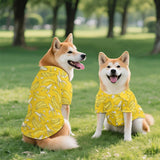 Bivxisrvo Yellow Banana Dog Clothes for Medium Dogs Christmas Boy Girl Dog Shirt Soft Puppy Outfit Adorable Pet T-Shirts Puppy Summer Hawaiian Beach Polo Shirts Clothes Kitten Beach Clothing