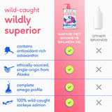 Native Pet Salmon Oil for Dogs & Cats – Pure Omega-3 Fish Oil for Dogs Supplement for Skin & Coat, Joint & Heart Health - Dog Anti-Inflammatory – 100% Wild-Caught Alaskan Sockeye Salmon – 8 oz