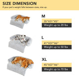 Codi Calming Dog Bed for Couch – Anti-Anxiety Sofa Protector Mat for Medium Dogs, 35''x31''x5'', Machine Washable, Fluffy & Cozy with Non-Slip Bottom, Light Grey