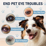 Dog & Cat Cataract Eye Drops & Infection Treatment – Vet-Recommended Formula for Cloudy, Itchy, Watery, Goopy Eyes and Pink Eye Treatment, Natural All-in-One Relief for Pet Eye Issues (2 X 10 ml)