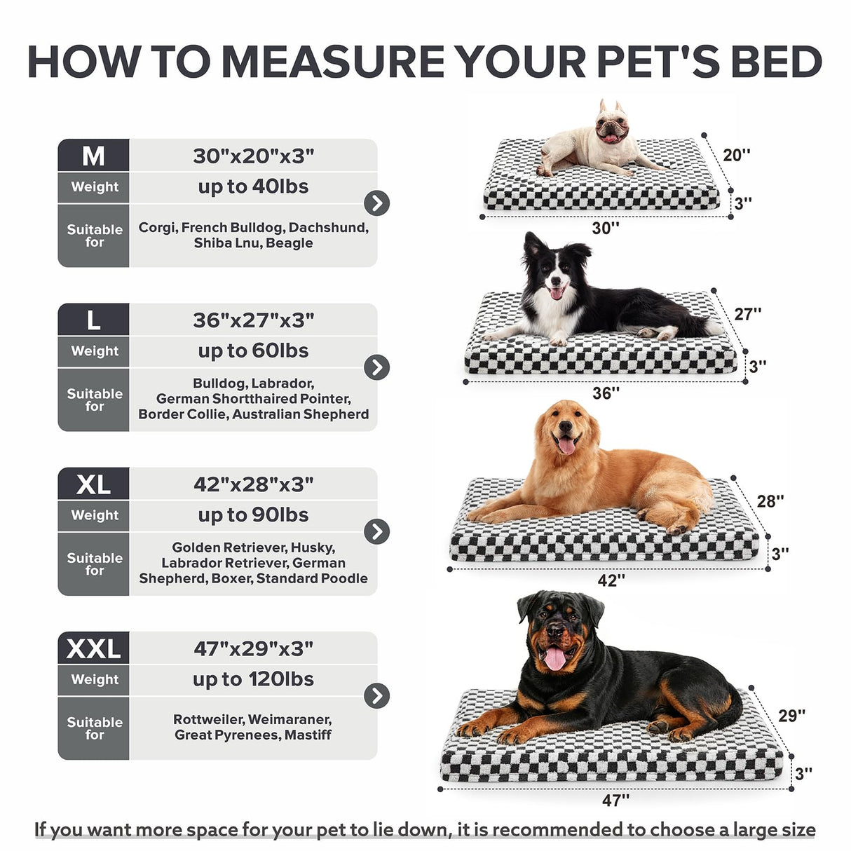JOEJOY Dog Bed for Medium Dogs, Large Orthopedic Dog Bed with Removable Washable Cover, Cute Modern Plush & Memory Egg Crate Foam Dog Bed, 30 x 20 inch, Grey