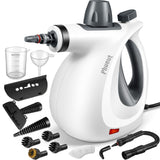 Phueut Pressurized Handheld Multi-Surface Natural Steam Cleaner with 12 pcs Accessories, Multi-Purpose Steamer for Home Use, Steamer for Cleaning Floor, Upholstery, Grout and Car
