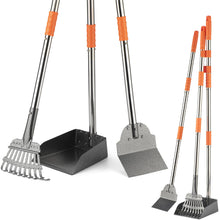 Load image into Gallery viewer, TIMINGILA Pooper Scooper Dog Pooper Scooper Long Handle Stainless Metal Tray Rake Spade Set for Large Medium Small Dogs Easy to Clean Pet Waste Use for Yard, Grass, Dirt or Gravel - Pet Supplies
