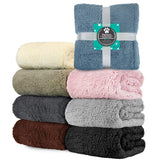 PetAmi Fluffy Waterproof Dog Blanket for Small Medium Dogs, Soft Warm Pet Sherpa Throw Pee Proof Couch Cover, Reversible Cat Puppy Bed Blanket Sofa Protector, Plush Washable Pad (Black, 29x40)
