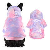 Mklhgty Tie Dye Dog Hoodie Puppy Sweater Sweatshirt, Cold Weather Coat Pet Clothes for Dog Cat