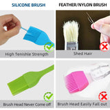 6 PCS Silicone Basting Brush, Upgrade Pastry Brush,Heat Resistant Silicone Brushes, Premium Cooking Brush for Sauce Marinade Meat Glazing, Oil Brush for BBQ Kitchen Cooking Baking and Grilling