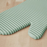 Ribbed Soft Silicone Oven Mitt 2-Pack Set, 7.5"x13", Pistachio