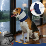 Dog Calming Hoodie for Anxiety Relief, Noise Cancelling, Triple-Layer Ear Muffs Protection Wrap with Silent Velcro; Essential During Grooming, Thunder, Fireworks or Hematoma (Blue,S)